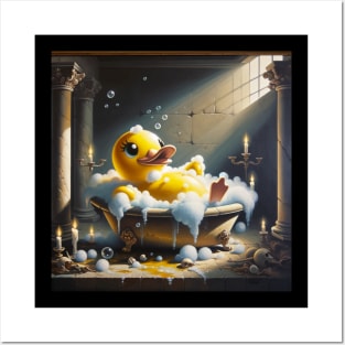 Bubbly Duck Delight: Quirky Bubble Bath Day Posters and Art